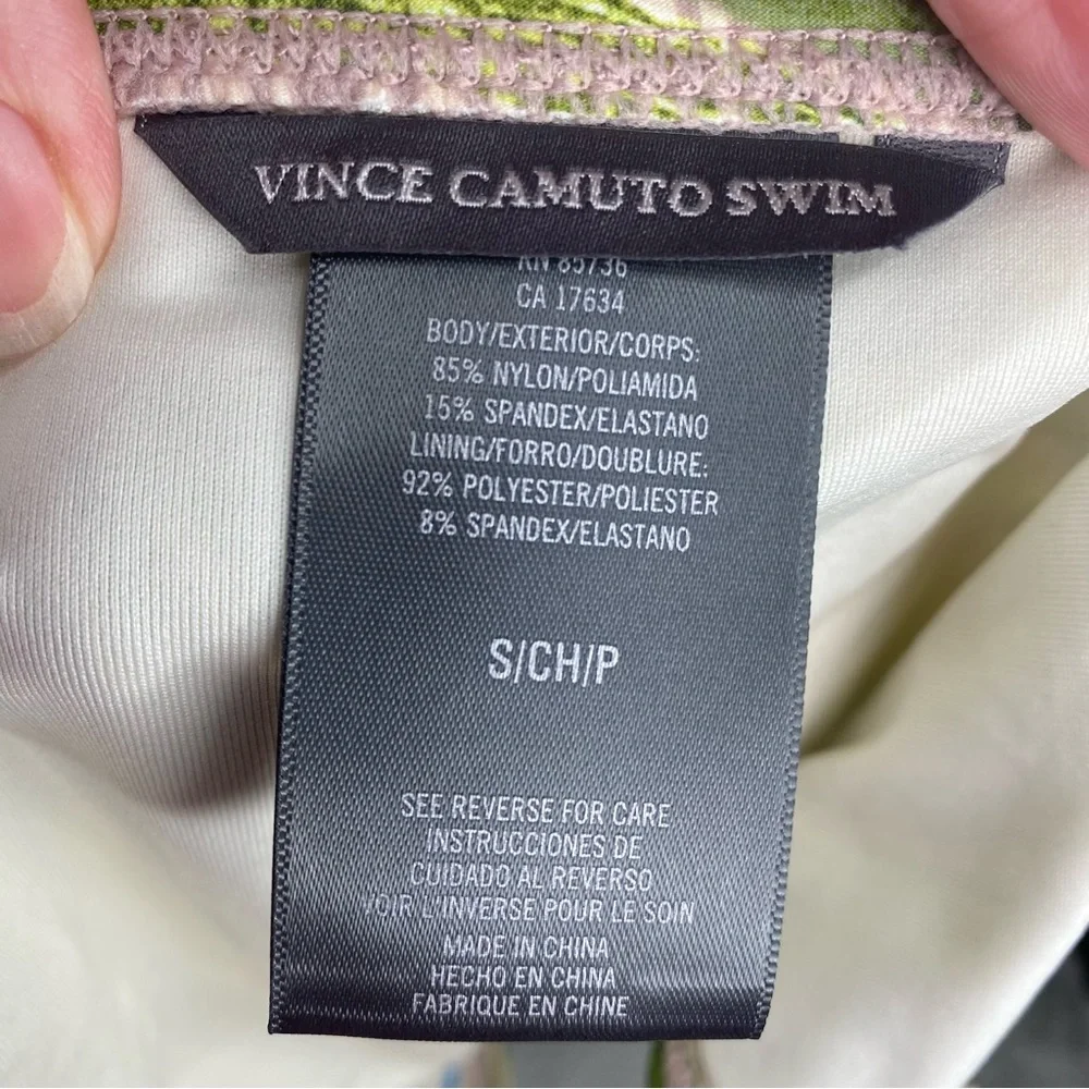 Vince Camuto Tropical Fern Print Classic Bikini Bottom Small New With Tags